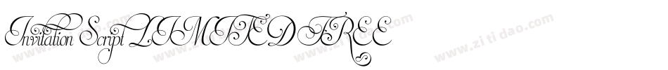 Invitation Script LIMITED FREE VERSION字体转换